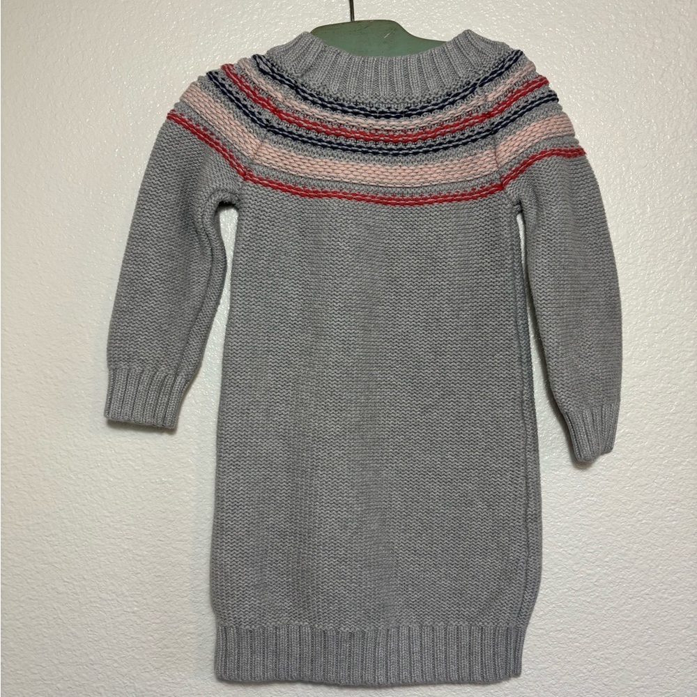 Baby Gap Kids 100% Cotton Gray Knit Sweater Dress Size 4T | holiday | Christmas - Picture 3 of 3